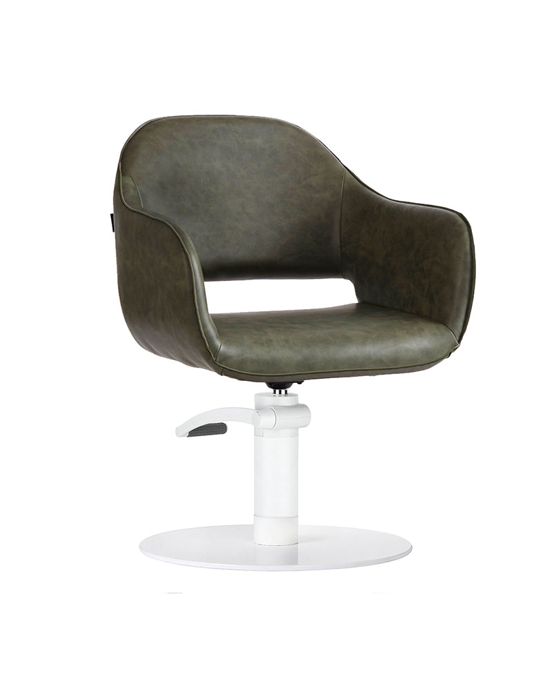 Meadow sage - Green styling chair - White O base